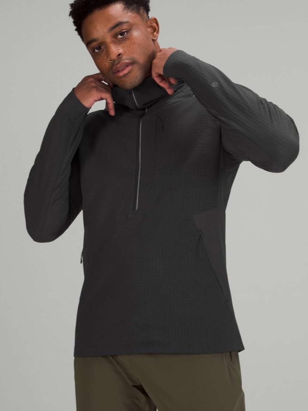 Lululemon Cold Terrain 3/4 Zip Graphite Grey Size XL Athleisure